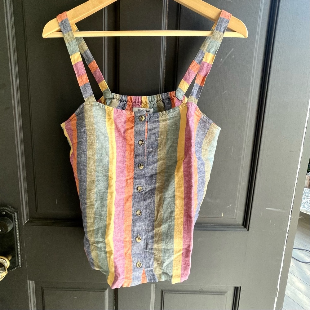 Madewell Linen Tank, Size S